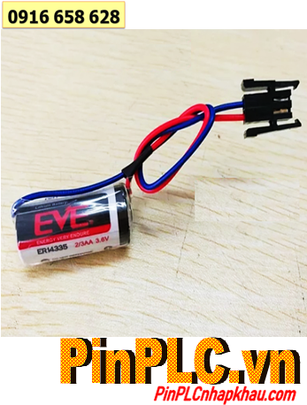 EVE ER14250 (Zắc Mitsu), Pin nuôi nguồn PLC EVE ER14250 lithium 3.6v 1/2AA 1200mAh chính hãng
